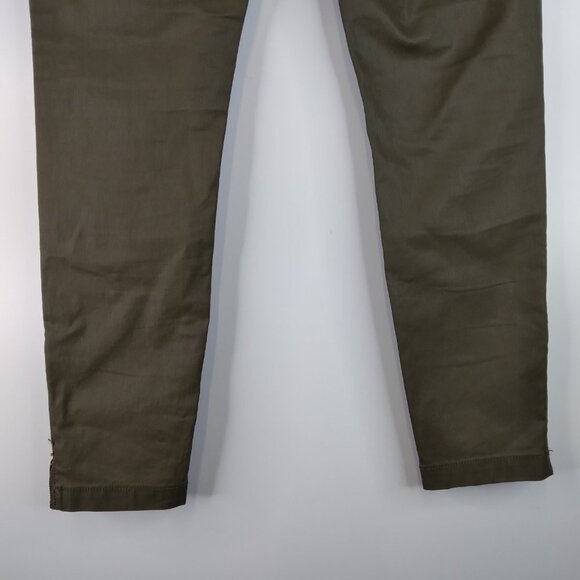 Joie Park Skinny Waxed Green Cargo Pants Size 23 - Picture 12 of 16